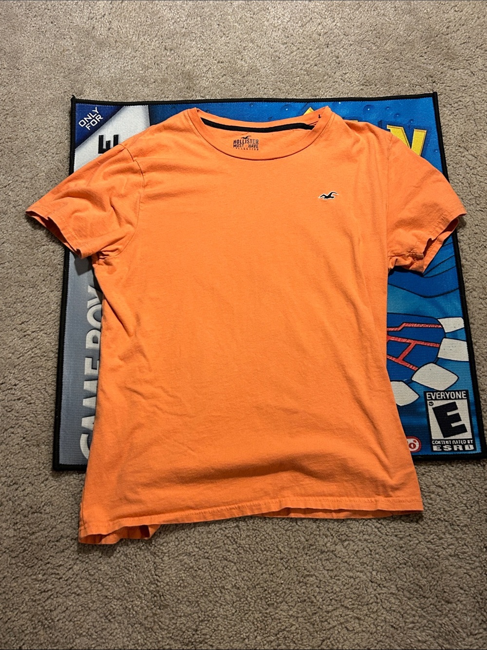 Hollister Men's Short Sleeve Crew Tee - Bright Orange